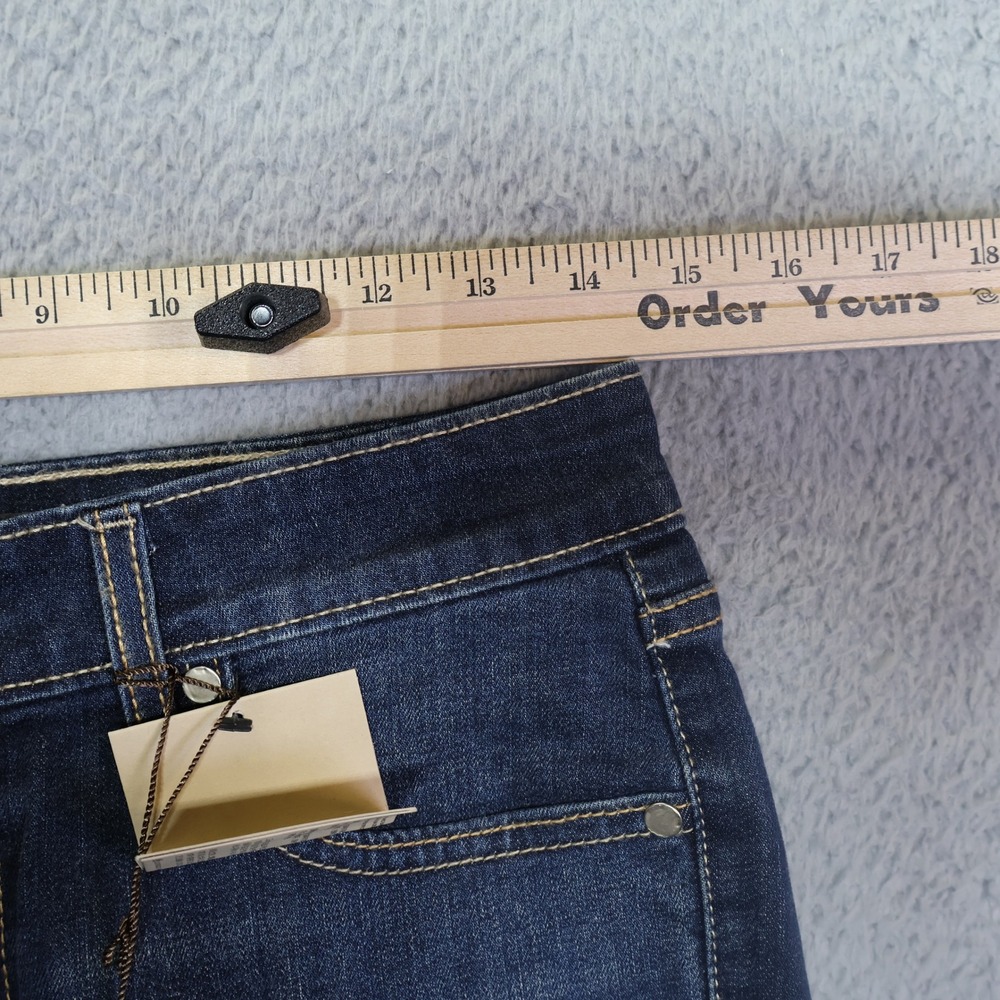 Levis Mid Rise Skinny Jeans Womens 12 Dark Wash Stretch Denim Blue 6M/28 - Picture 8 of 15